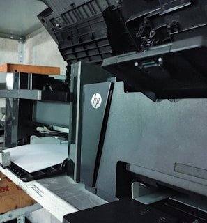 Impressora HP em ambiente de armazenamento